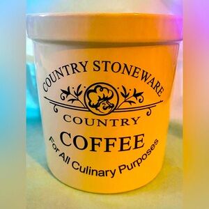 Small Country Coffee Crock 4.5”x4.5”